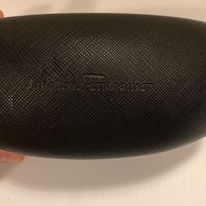 SALVATORE Ferragamo Sunglass case black with velvet lining- great condition